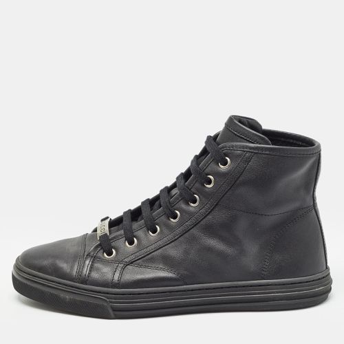 Gucci Black Leather GG High Top Sneakers Size 36.5 - Gucci - Modalova