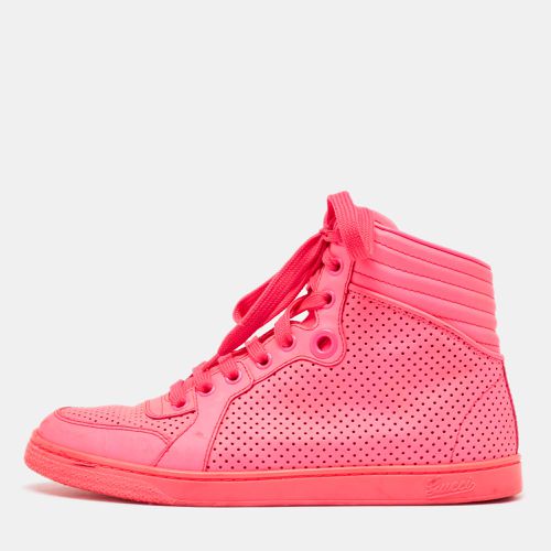 Gucci Neon Pink Leather Coda High Top Sneakers Size 36.5 - Gucci - Modalova