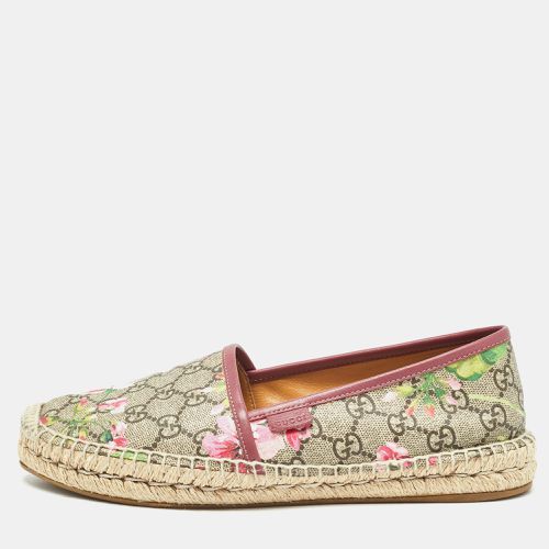 Gucci Beige/Brown GG Supreme Bloom Canvas Espadrille Flats Size 39.5 - Gucci - Modalova