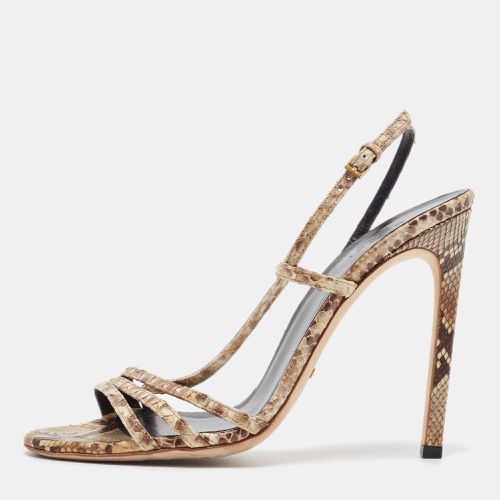 Brown/ Python Slingback Sandals Size 39 - Gucci - Modalova