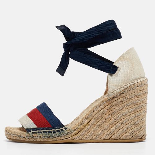 Gucci Tricolor Canvas Lilibeth Espadrille Sandals Size 37 - Gucci - Modalova