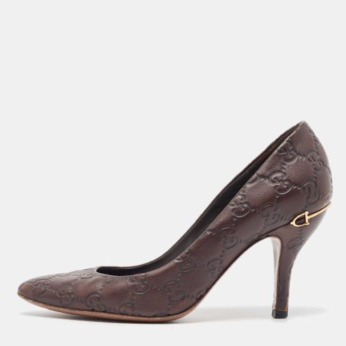 Ssima Leather Pointed Toe Pumps Size 36.5 - Gucci - Modalova