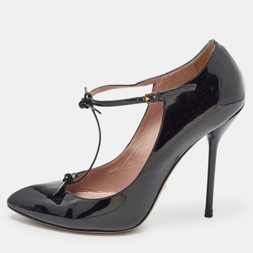 Gucci Black Patent Leather Beverly T Strap Pumps Size 39 - Gucci - Modalova