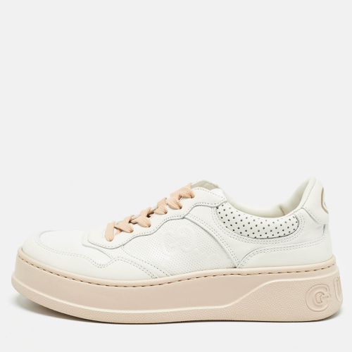 Gucci White Leather GG Low Top Sneakers Size 38 - Gucci - Modalova