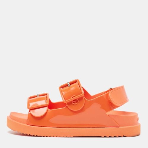 Gucci Orange Rubber Isla Flat Sandals Size 35 - Gucci - Modalova