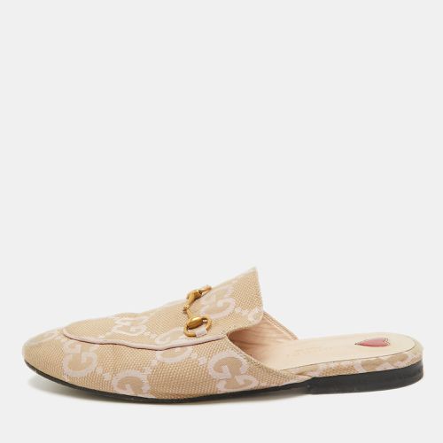 Gucci Beige GG Canvas Princetown Horsebit Flat Mules Size 40 - Gucci - Modalova