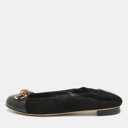 Gucci Black Suede Bamboo Accent Suede Ballet Flats Size 37 - Gucci - Modalova