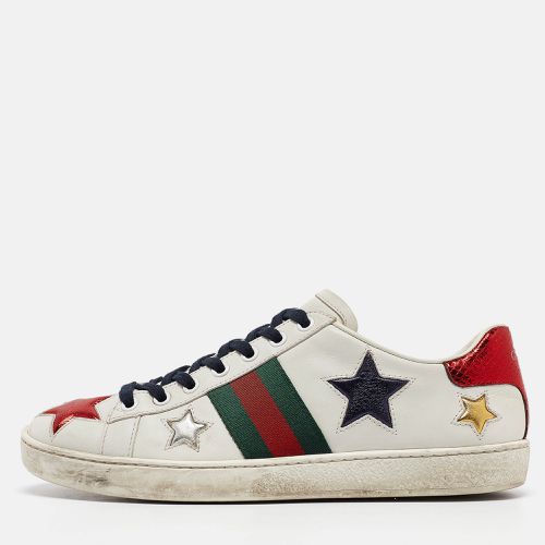 Gucci White Leather Star Ace Sneakers Size 38 - Gucci - Modalova