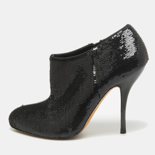 Gucci Black Sequins Ankle Booties Size 36 - Gucci - Modalova