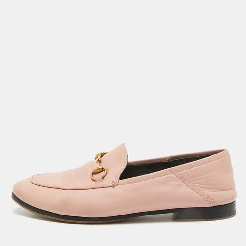 Gucci Pink Leather Jordaan Horsebit Slip On Loafers Size 37 - Gucci - Modalova