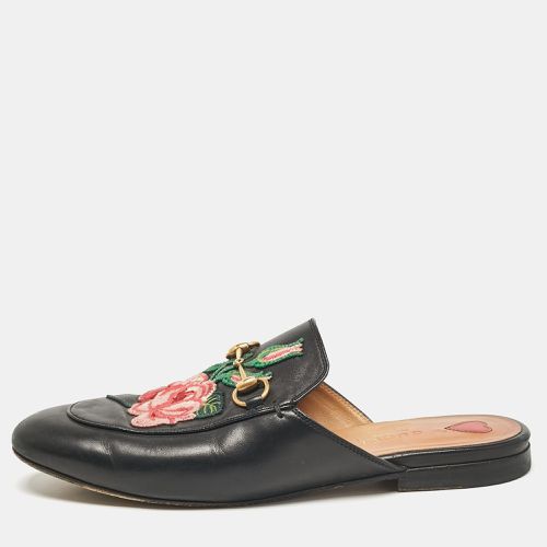 Gucci Black Leather Princetown Mules Size 38.5 - Gucci - Modalova