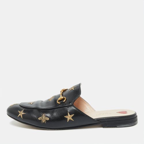 Gucci Black Leather Star and Bee Embroidered Princetown Mules Size 40.5 - Gucci - Modalova