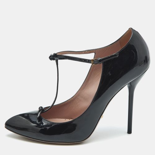 Patent Leather Beverly T Strap Pumps Size 40 - Gucci - Modalova