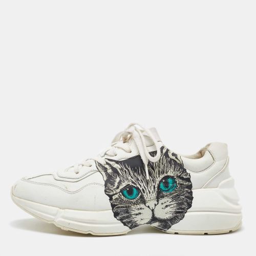 Leather Mystic Cat Rhyton Low Top Sneakers Size 40 - Gucci - Modalova