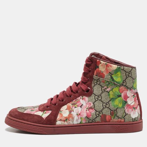 Gucci Multicolor GG Floral Canvas And Suede Leather High Top Sneakers Size 40 - Gucci - Modalova