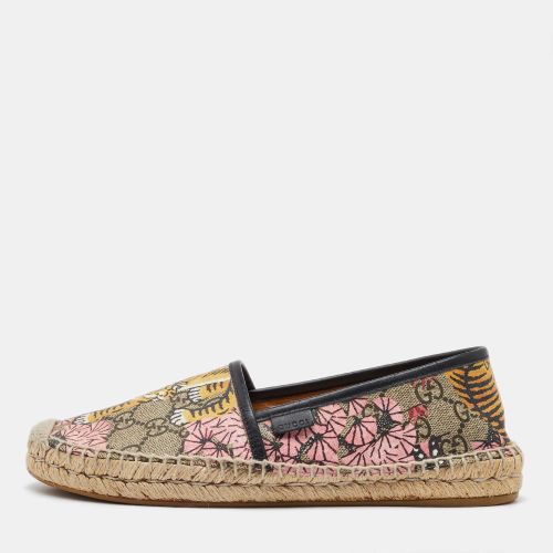 Bengal Tiger Print GG Supreme Canvas Pilar Espadrille Flats Size 38 - Gucci - Modalova