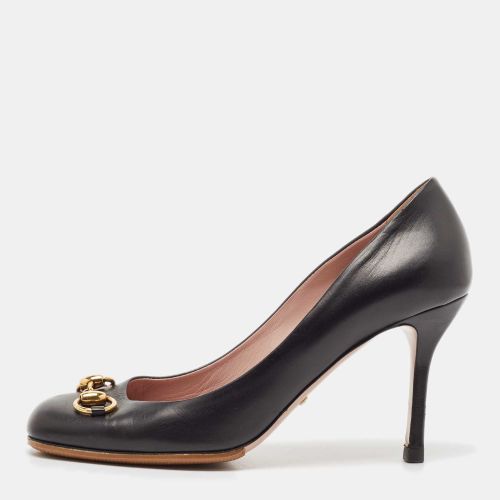 Leather Jolene Horsebit Pumps Size 39 - Gucci - Modalova