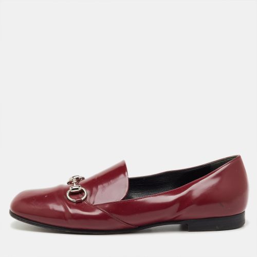 Gucci Burgundy Patent Leather Horsebit Loafers Size 40 - Gucci - Modalova