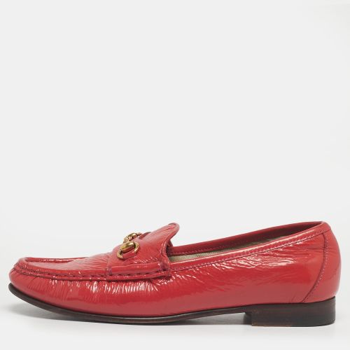 Gucci Red Patent Leather 1953 Horsebit Slip On Loafers Size 36 - Gucci - Modalova