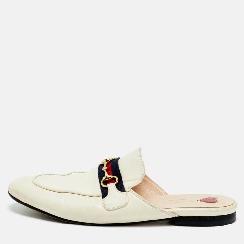 Gucci White Leather Princetown Mules Size 37 - Gucci - Modalova