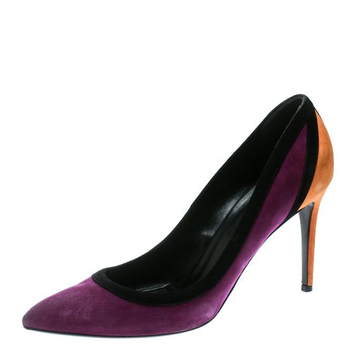 Gucci Tricolor Suede Pointed Toe Pumps Size 40 - Gucci - Modalova