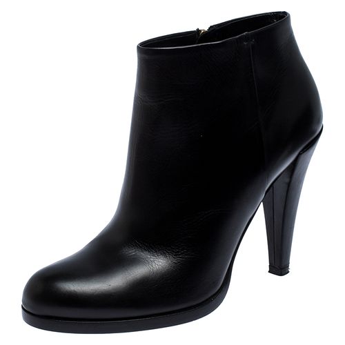 Gucci Black Leather Ankle Booties Size 38.5 - Gucci - Modalova