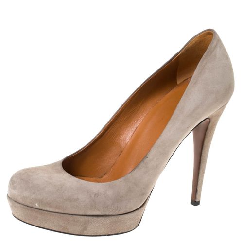 Suede Charlotte Platform Pumps Size 39 - Gucci - Modalova