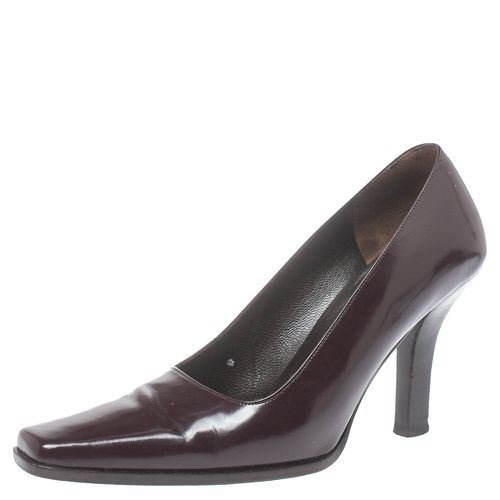 Gucci Vintage Burgundy Leather Slip On Pumps Size 36.5 - Gucci - Modalova