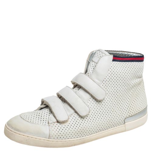 Gucci White Leather High Top Sneakers Size 36.5 - Gucci - Modalova