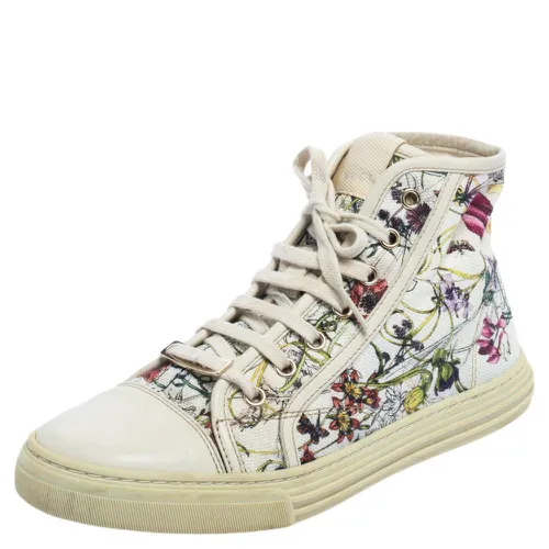 Gucci Multicolor Floral Canvas High Top Sneakers Size 37 - Gucci - Modalova