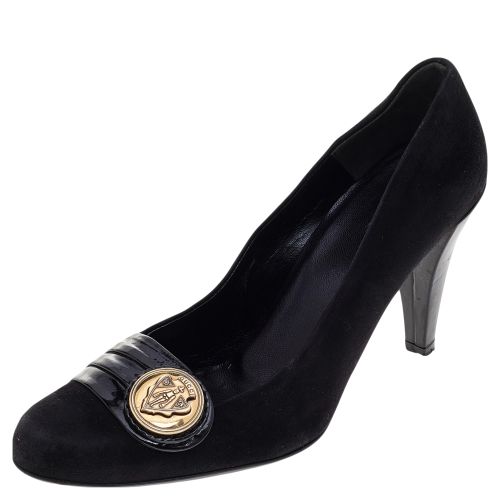 Gucci Black Suede And Patent Leather Hysteria Pumps Size 39 - Gucci - Modalova