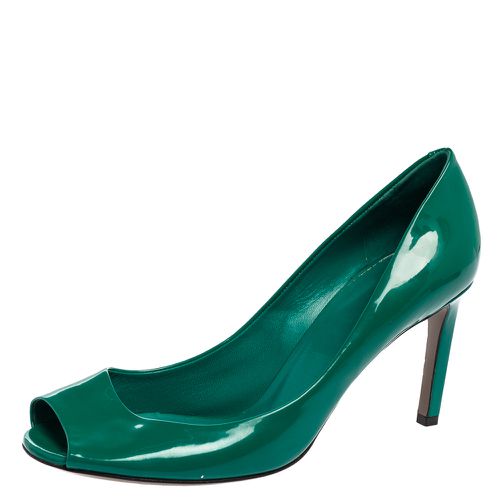 Gucci Green Patent Leather Peep Toe Pumps Size 38 - Gucci - Modalova