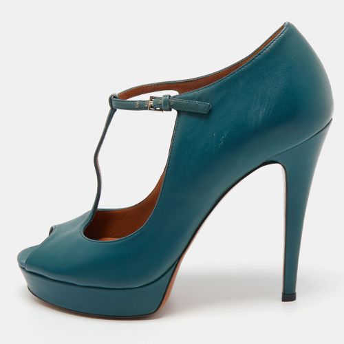 Gucci Teal Leather Betty T-Strap Platform Pumps Size 38 - Gucci - Modalova