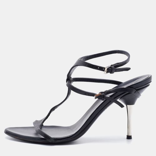 Gucci Black Leather Strappy Sandals Size 37.5 - Gucci - Modalova