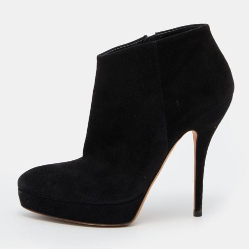 Gucci Black Suede Ankle Length Platform Boots Size 37 - Gucci - Modalova