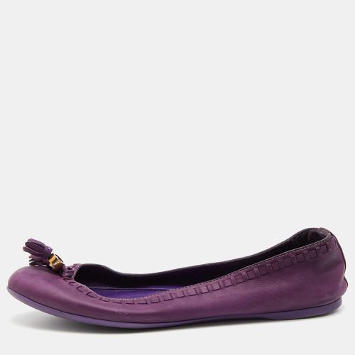 Gucci Purple Leather Tassel Ballet Flats Size 35 - Gucci - Modalova