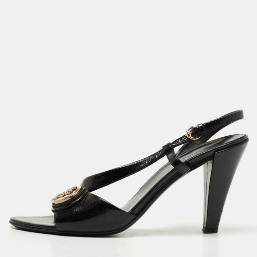 Gucci Black Patent Leather Hysteria Slingback Sandals Size 36.5 - Gucci - Modalova