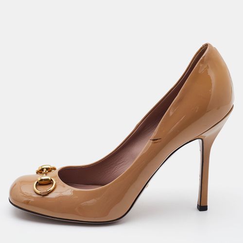 Gucci Beige Patent Leather Jolene Horsebit Pumps Size 40 - Gucci - Modalova