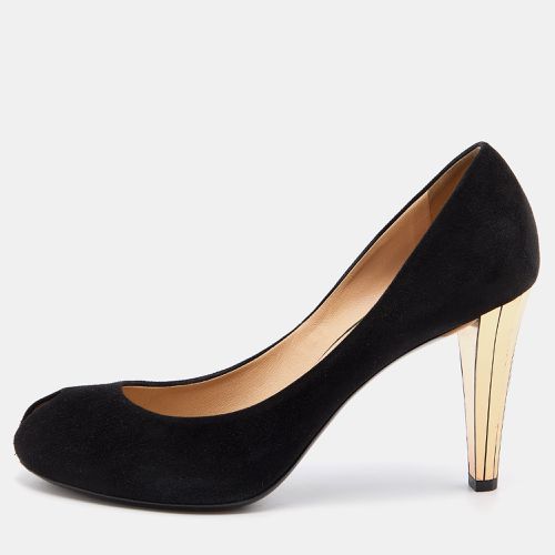 Suede Open Toe Pumps Size 40 - Gucci - Modalova