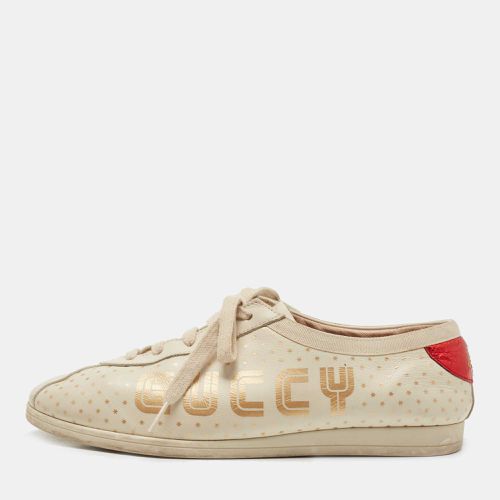 Gucci Beige Leather Falacer Guccy Sneakers Size 37 - Gucci - Modalova