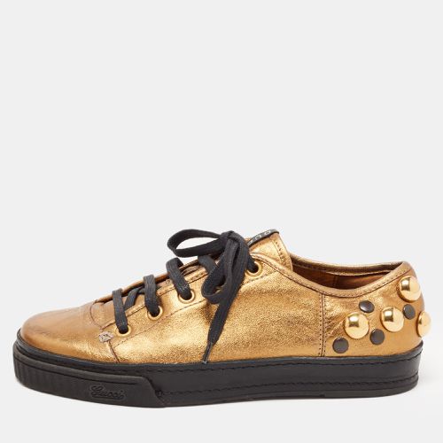 Gucci Metallic Leather Babouska Studded Praga Sneakers Size 36 - Gucci - Modalova