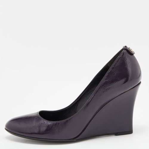 Gucci Purple Patent Leather Wedge Round Toe Pumps Size 36 - Gucci - Modalova