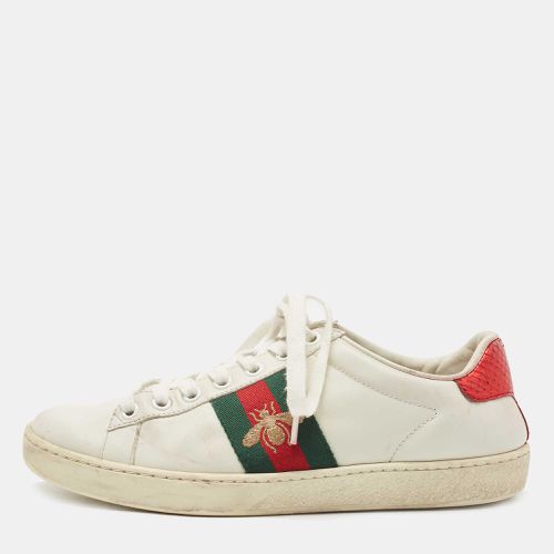 Gucci White Leather Bee Embroidered Ace Sneakers Size 35.5 - Gucci - Modalova