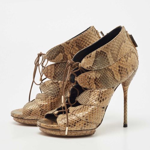 Python Open Open Toe Ankle Boots Size 36.5 - Gucci - Modalova