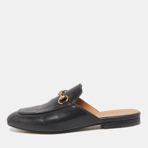 Gucci Black Leather Princetown Mules Size 36 - Gucci - Modalova