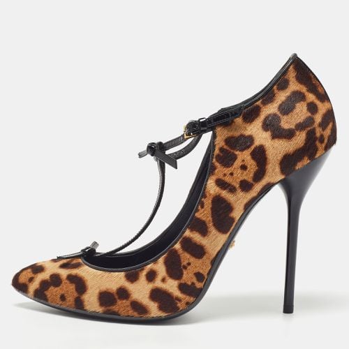 Gucci Brown/Beige Leopard Print Calf Hair Beverly Pumps Size 40 - Gucci - Modalova