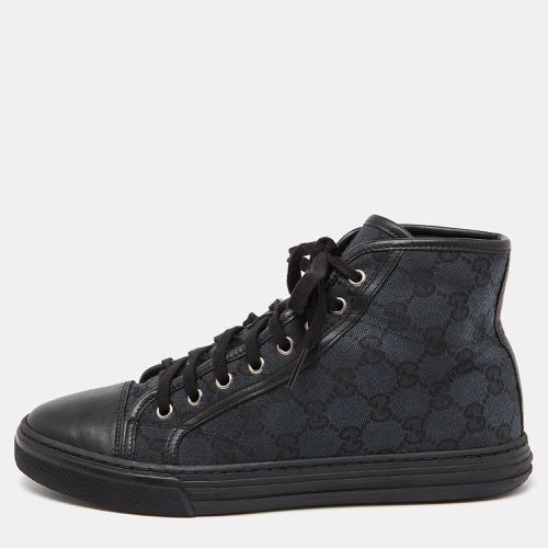 Gucci Black GG Canvas and Leather Brooklyn High Top Sneakers Size 37.5 - Gucci - Modalova