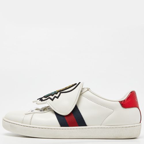 Gucci White Leather Embellished Pineapple Strap Ace Sneakers Size 35 - Gucci - Modalova