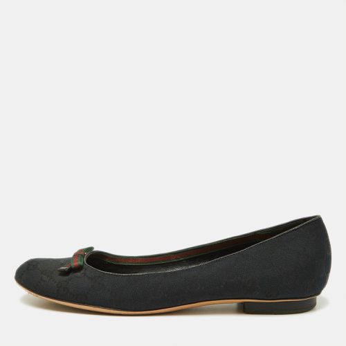 GG Canvas Web Bow Ballet Flats Size 40.5 - Gucci - Modalova