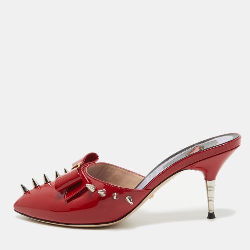 Gucci Red Patent Leather Sadie Mules Size 37.5 - Gucci - Modalova